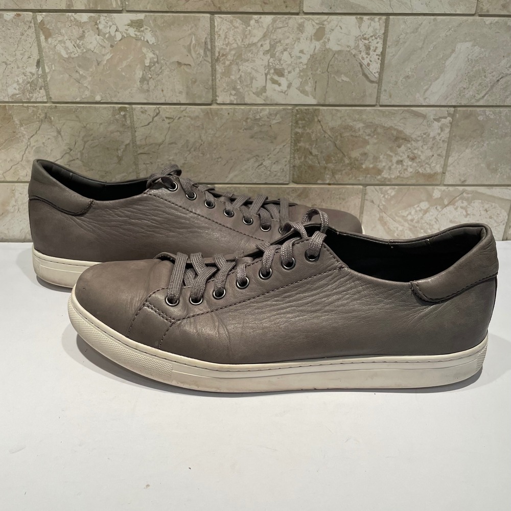Trask Alder Mens Gray Sheepskin Leather Low Top Sneakers Size 11M‎ Luxury Shoes